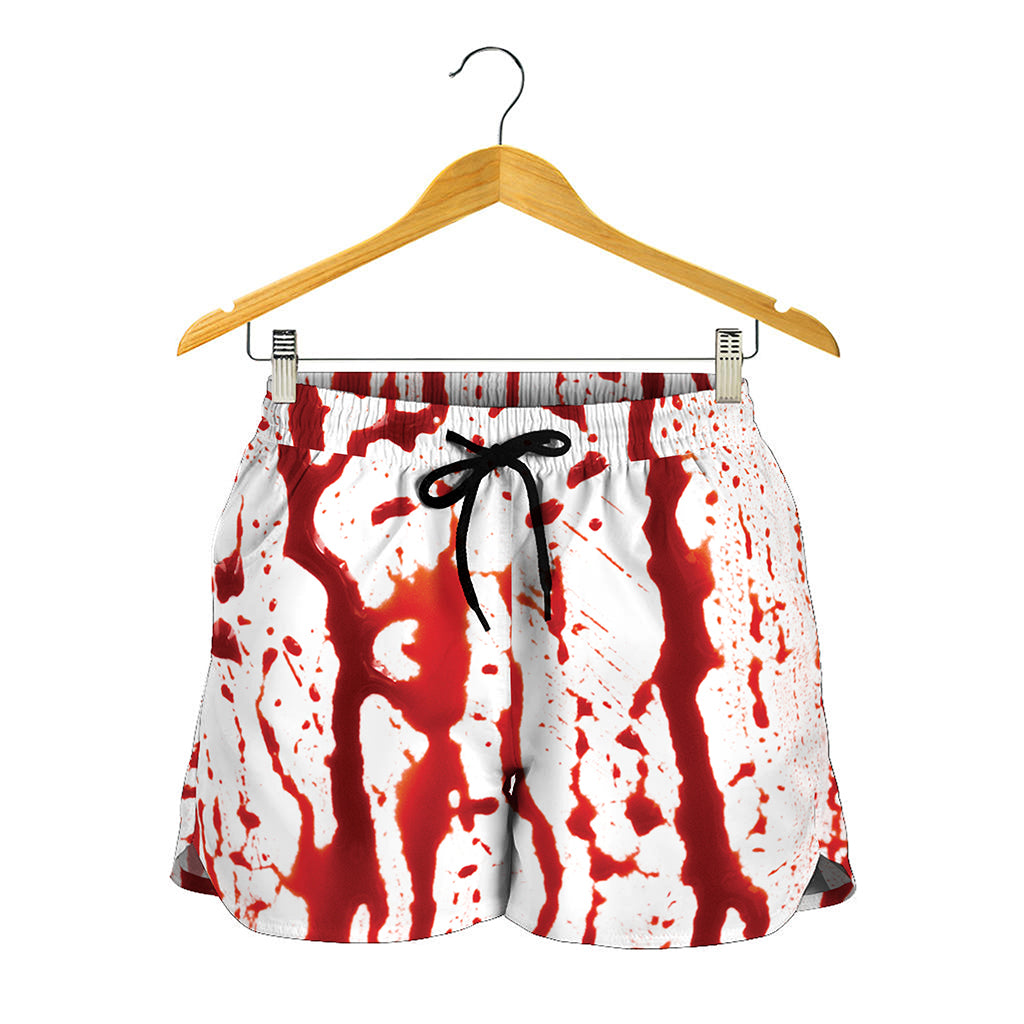 Dripping Blood Print Women's Shorts