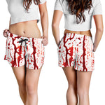 Dripping Blood Print Women's Shorts