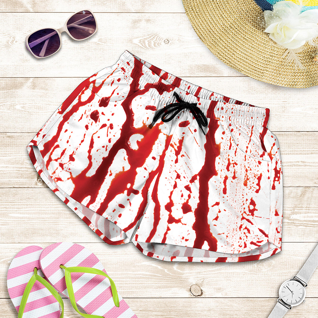 Dripping Blood Print Women's Shorts