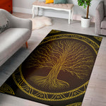 Druidic Yggdrasil Tree Print Area Rug
