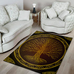 Druidic Yggdrasil Tree Print Area Rug