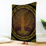 Druidic Yggdrasil Tree Print Blanket