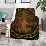 Druidic Yggdrasil Tree Print Blanket