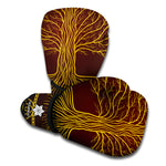 Druidic Yggdrasil Tree Print Boxing Gloves