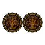 Druidic Yggdrasil Tree Print Car Coasters