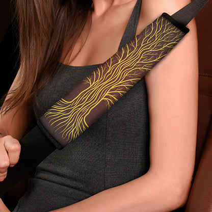 Druidic Yggdrasil Tree Print Car Seat Belt Covers