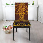 Druidic Yggdrasil Tree Print Dining Chair Slipcover