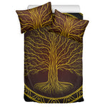 Druidic Yggdrasil Tree Print Duvet Cover Bedding Set