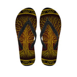 Druidic Yggdrasil Tree Print Flip Flops