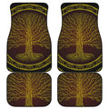 Druidic Yggdrasil Tree Print Front and Back Car Floor Mats