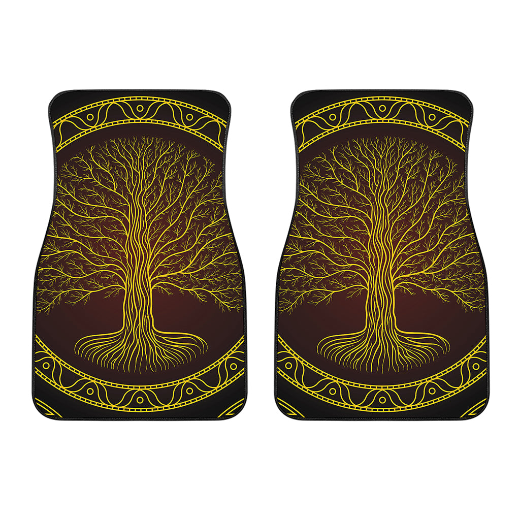 Druidic Yggdrasil Tree Print Front Car Floor Mats