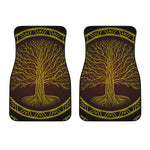 Druidic Yggdrasil Tree Print Front Car Floor Mats