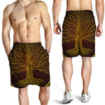 Druidic Yggdrasil Tree Print Men's Shorts