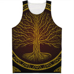 Druidic Yggdrasil Tree Print Men's Tank Top