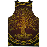 Druidic Yggdrasil Tree Print Men's Tank Top