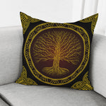 Druidic Yggdrasil Tree Print Pillow Cover