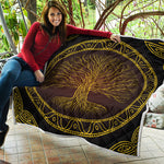 Druidic Yggdrasil Tree Print Quilt