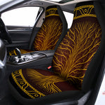 Druidic Yggdrasil Tree Print Universal Fit Car Seat Covers