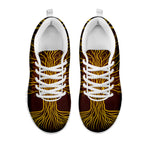 Druidic Yggdrasil Tree Print White Sneakers