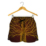 Druidic Yggdrasil Tree Print Women's Shorts