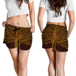 Druidic Yggdrasil Tree Print Women's Shorts
