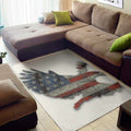 Eagle American Flag Print Floor Mat