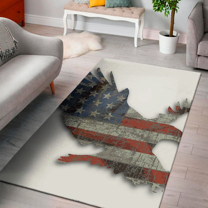Eagle American Flag Print Area Rug