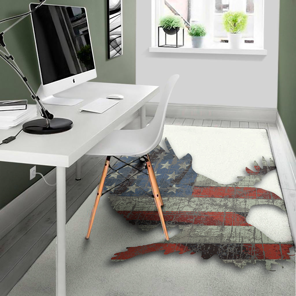 Eagle American Flag Print Area Rug