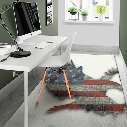 Eagle American Flag Print Area Rug