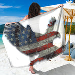 Eagle American Flag Print Beach Sarong Wrap
