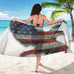 Eagle American Flag Print Beach Sarong Wrap