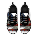 Eagle American Flag Print Black Sneakers