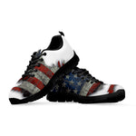 Eagle American Flag Print Black Sneakers
