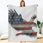 Eagle American Flag Print Blanket