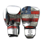 Eagle American Flag Print Boxing Gloves