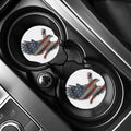 Eagle American Flag Print Car Coasters