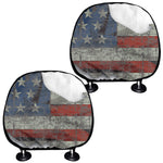 Eagle American Flag Print Car Headrest Covers