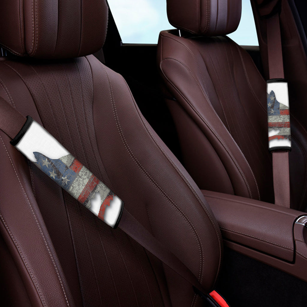 Eagle American Flag Print Car Seat Belt Covers