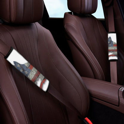 Eagle American Flag Print Car Seat Belt Covers