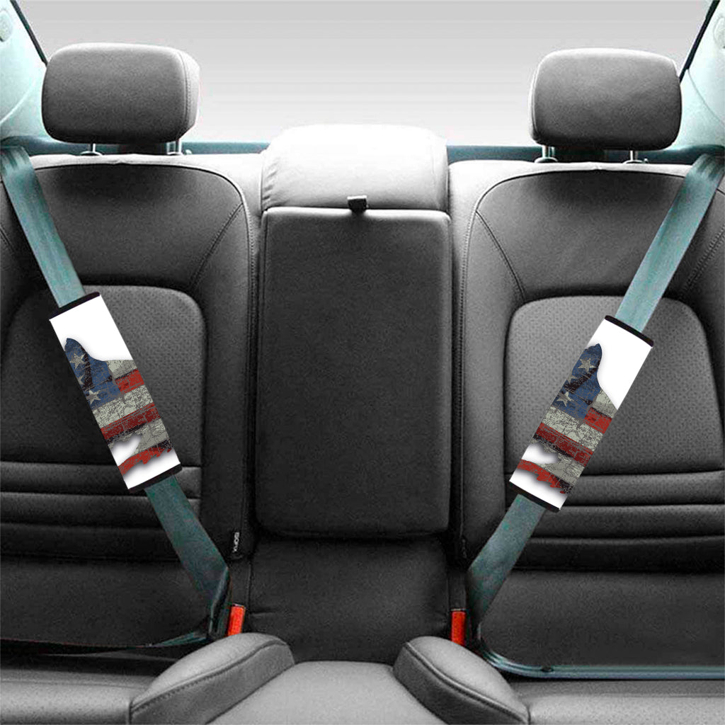 Eagle American Flag Print Car Seat Belt Covers