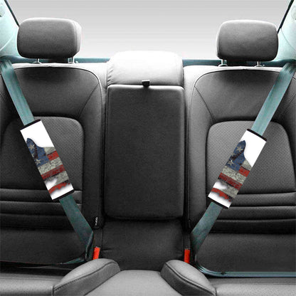 Eagle American Flag Print Car Seat Belt Covers