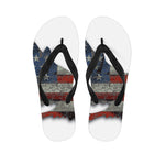 Eagle American Flag Print Flip Flops