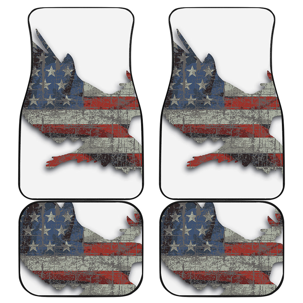 Eagle American Flag Print Front and Back Car Floor Mats