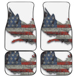 Eagle American Flag Print Front and Back Car Floor Mats