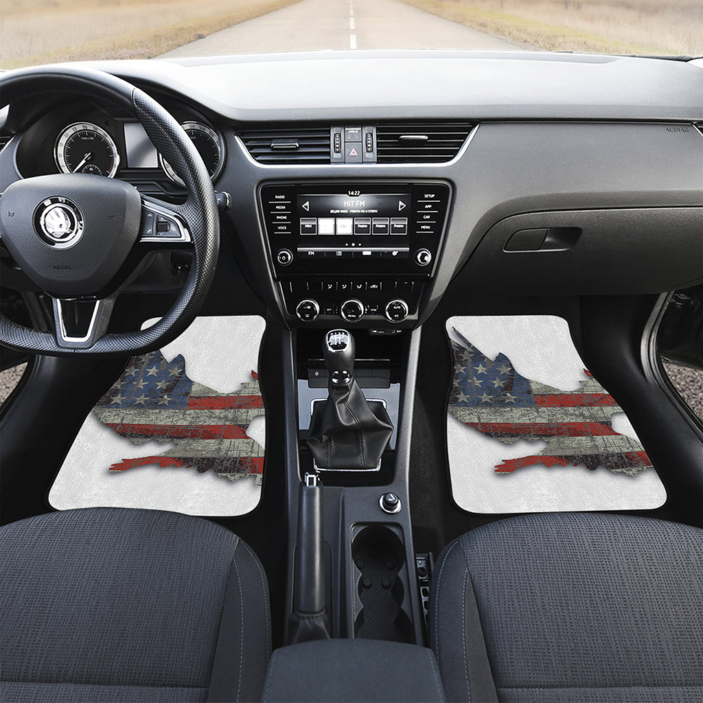 Eagle American Flag Print Front and Back Car Floor Mats