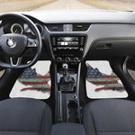 Eagle American Flag Print Front and Back Car Floor Mats
