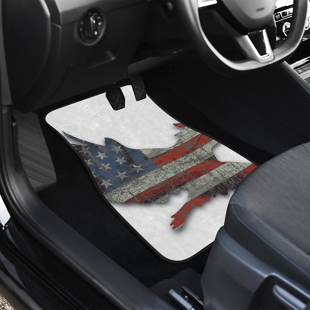 Eagle American Flag Print Front and Back Car Floor Mats