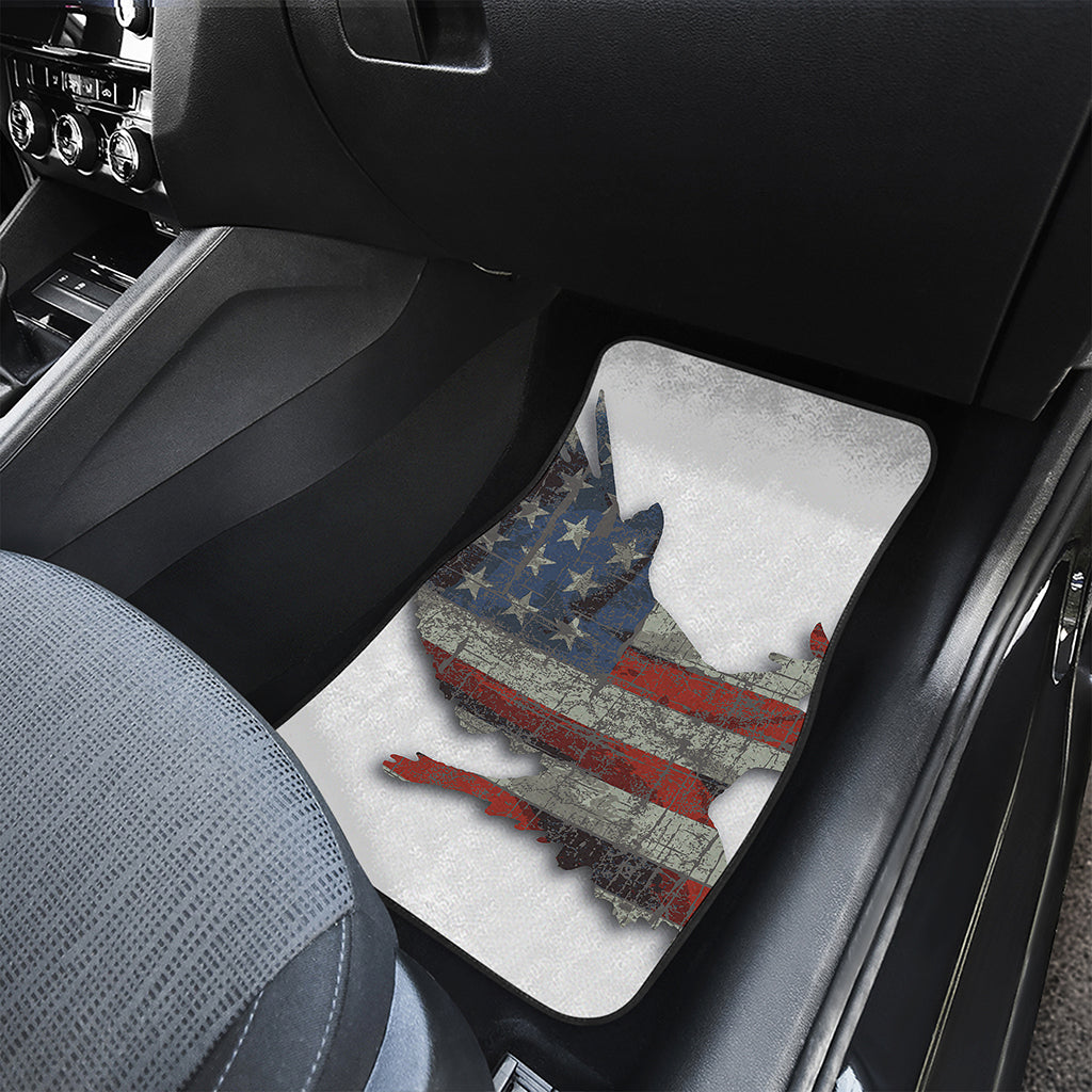 Eagle American Flag Print Front and Back Car Floor Mats