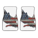 Eagle American Flag Print Front Car Floor Mats