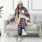 Eagle American Flag Print Hooded Blanket